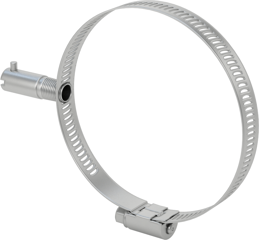 Termokupl ve RTD Bayonet Adaptörü, Sonsuz Tahrikli Kelepçe, 3-5/16“ ila 4-1/4” Kelepçe İç Çapı