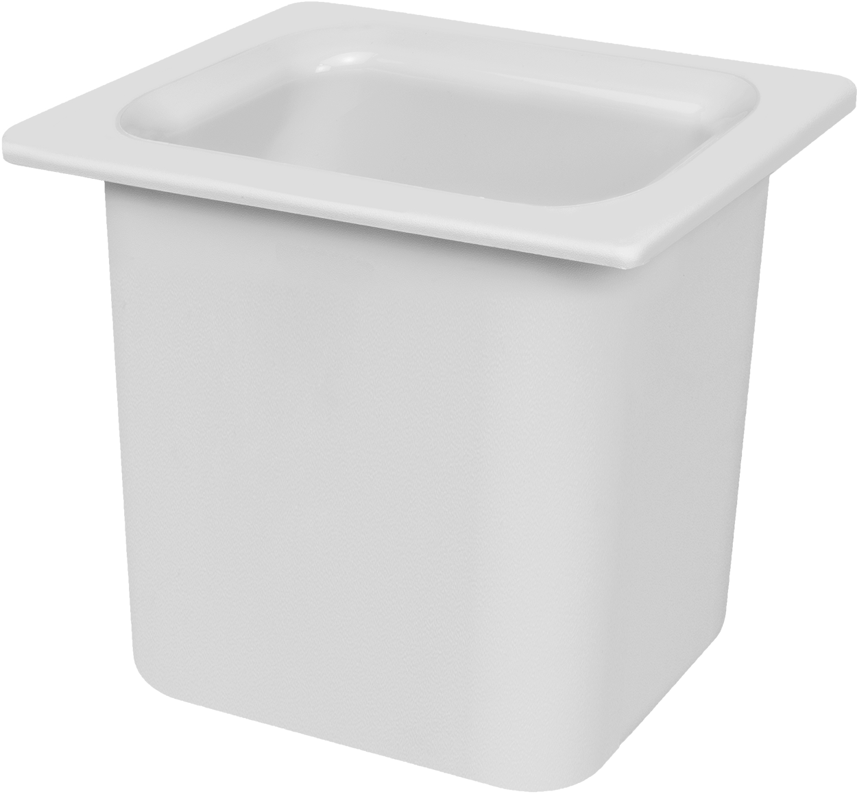 Soğuk Kalma Plastik Tava, 6-7/8" Uzunluk, 6-1/4" Genişlik, 6-3/8" Yükseklik