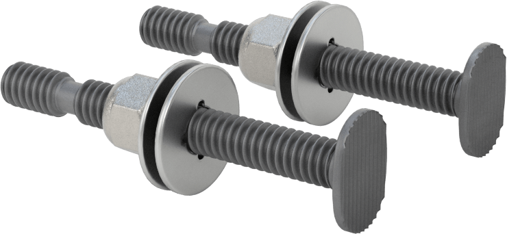 Klozet Tabanına Montaj Donanımı, Paslanmaz Çelik, 1/4"-20 Diş Boyutu, 2-1/4" Uzunluk