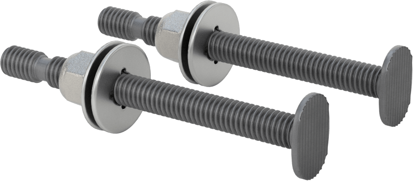 Klozet Tabanına Montaj Donanımı, Paslanmaz Çelik, 5/16"-18 Diş Boyutu, 3-1/2" Uzunluk