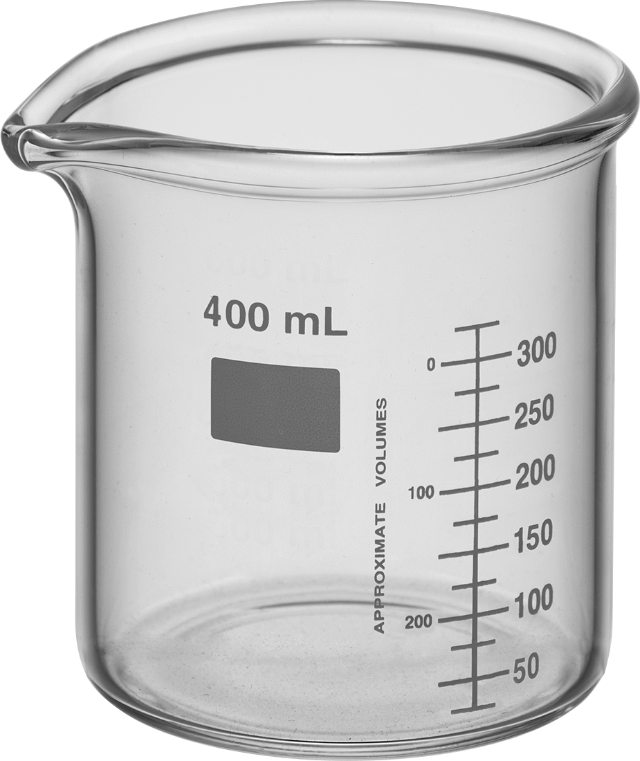 Ağır Hizmet Tipi Cam Beher, 13,5 FL oz./400 ml Kapasite
