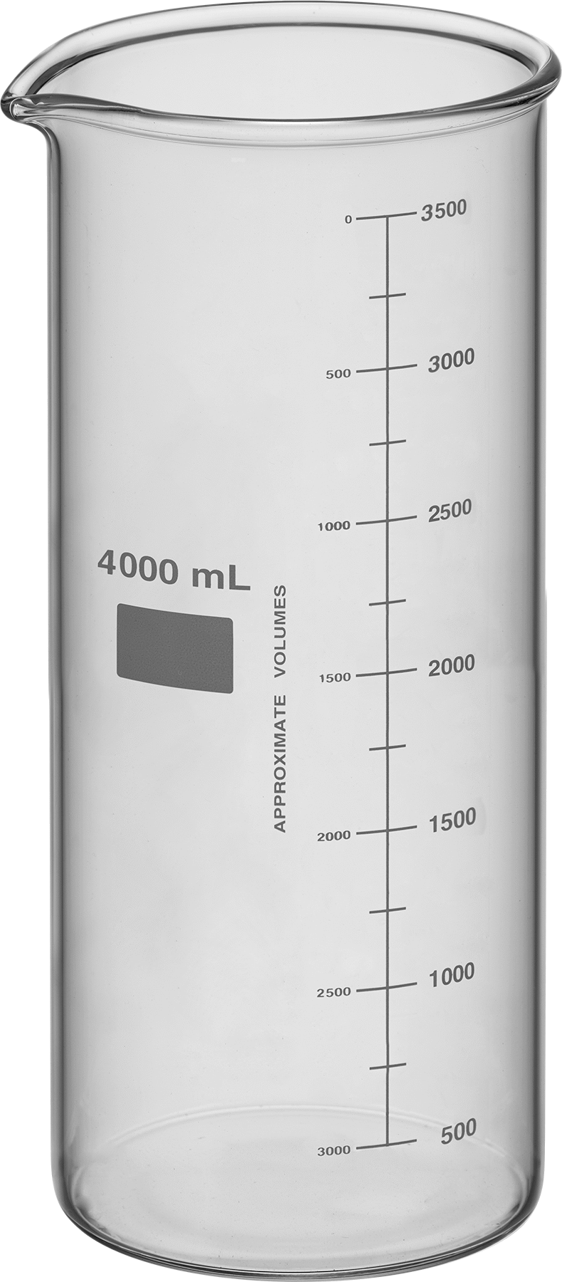 Ağır Hizmet Tipi Cam Beher, 135 FL oz/4000 ml Kapasite