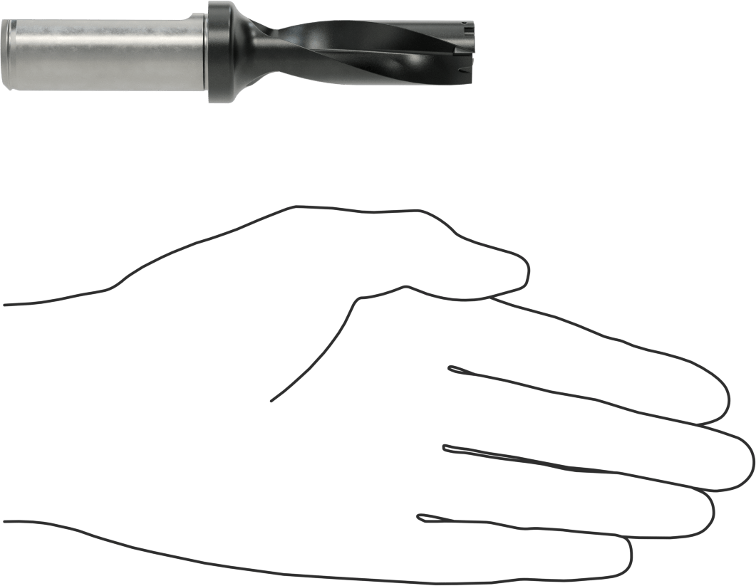 Karbür Uçlu Matkap Ucu, 5/8" Boyut, 4-1/2" Toplam Uzunluk