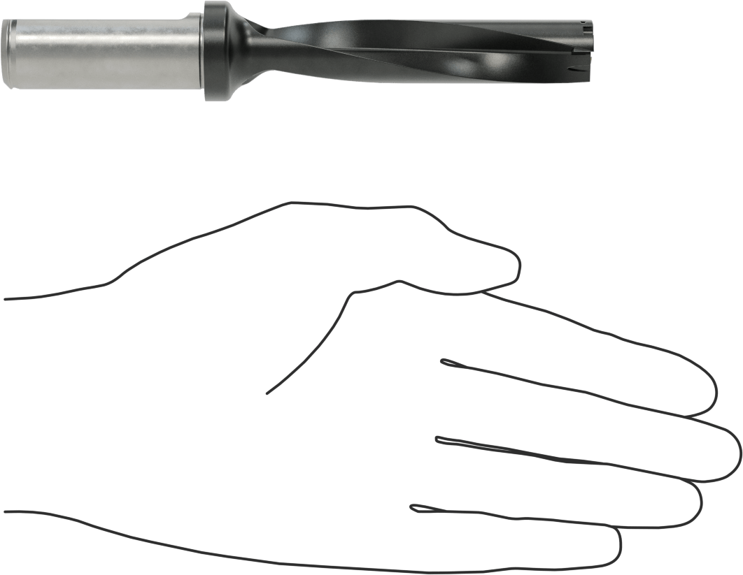 Karbür Uçlu Matkap Ucu, 5/8" Boyut, 5-3/4" Toplam Uzunluk