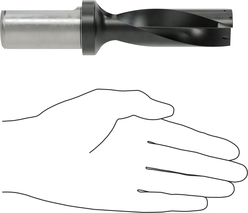Karbür Uçlu Matkap Ucu, 1-1/8" Boyut, 6-3/4" Toplam Uzunluk