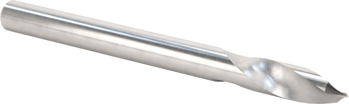 Karbür Matkap/Freze 2 Kanallı Parmak Freze, Kaplamasız, 1/8" Freze Çapı