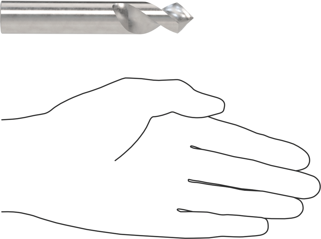 Karbür Matkap/Freze 2 Kanallı Parmak Freze, Kaplamasız, 3/4" Freze Çapı