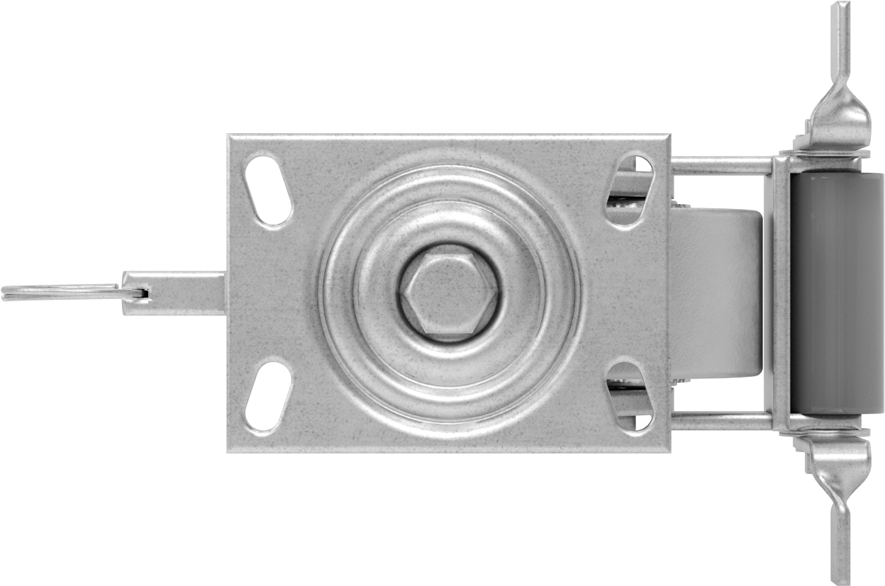 6-1/4“ x 4-1/2” Plakalı Viking Tekerlek, Yüksek Kapasiteli, Kilitli ve 5 inç Çapında Demir Tekerlekli Döner Tekerlek