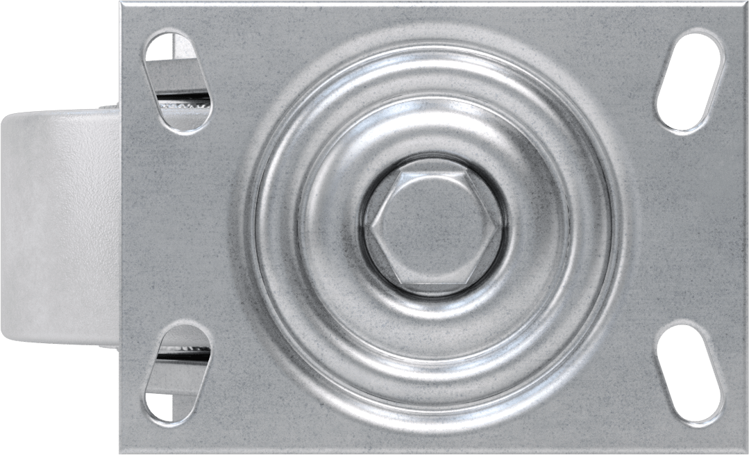 6-1/4“ x 4-1/2” Plakalı Viking Tekerlek, Yüksek Kapasiteli, 5" Çaplı Demir Tekerlekli Döner Tekerlek