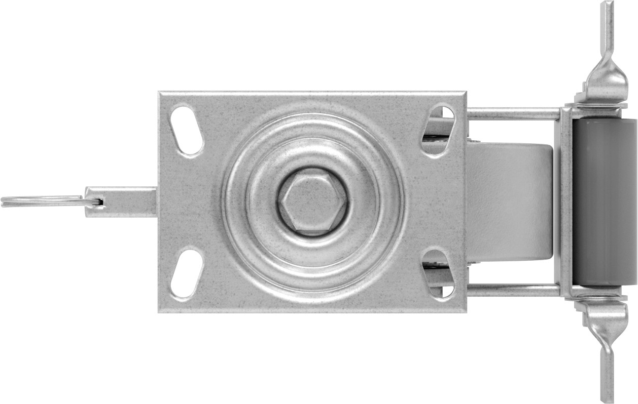 6-1/4“ x 4-1/2” Plakalı Viking Tekerlek, Yüksek Kapasiteli, Kilitli ve 6 inç Çapında Demir Tekerlekli Döner Tekerlek