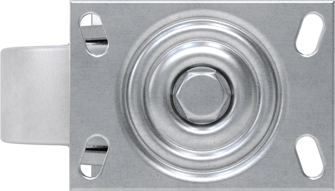 6-1/4“ x 4-1/2” Plakalı Viking Tekerlek, Yüksek Kapasiteli, 6 inç Çapında Demir Tekerlekli Döner Ayak