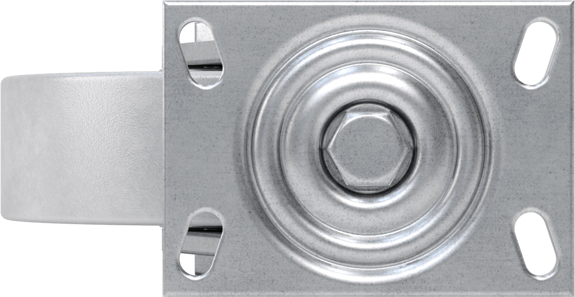 6-1/4“ x 4-1/2” Plakalı Viking Tekerlek, Yüksek Kapasiteli, 8 inç Çapında Demir Tekerlekli Döner Tekerlek