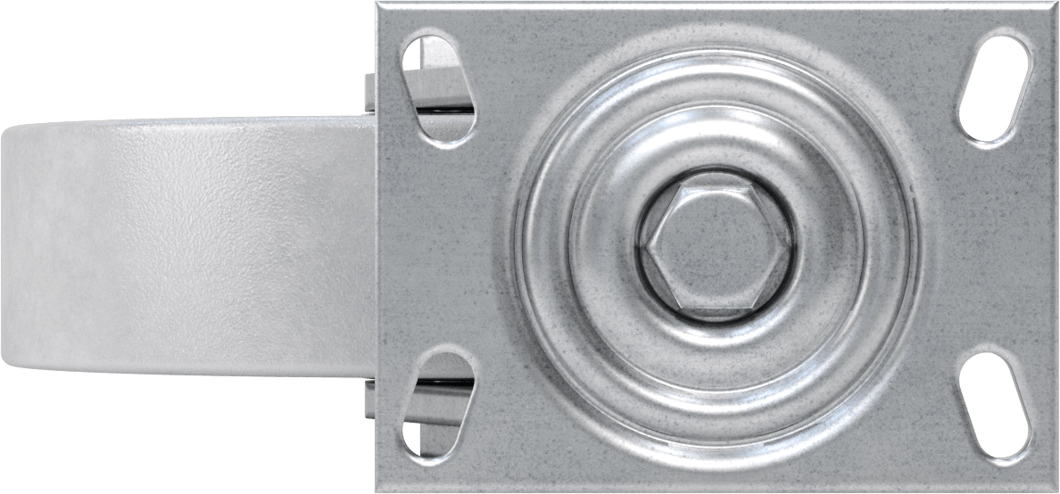 6-1/4“ x 4-1/2” Plakalı Viking Tekerlek, Yüksek Kapasiteli, 10" Çaplı Demir Tekerlekli Döner