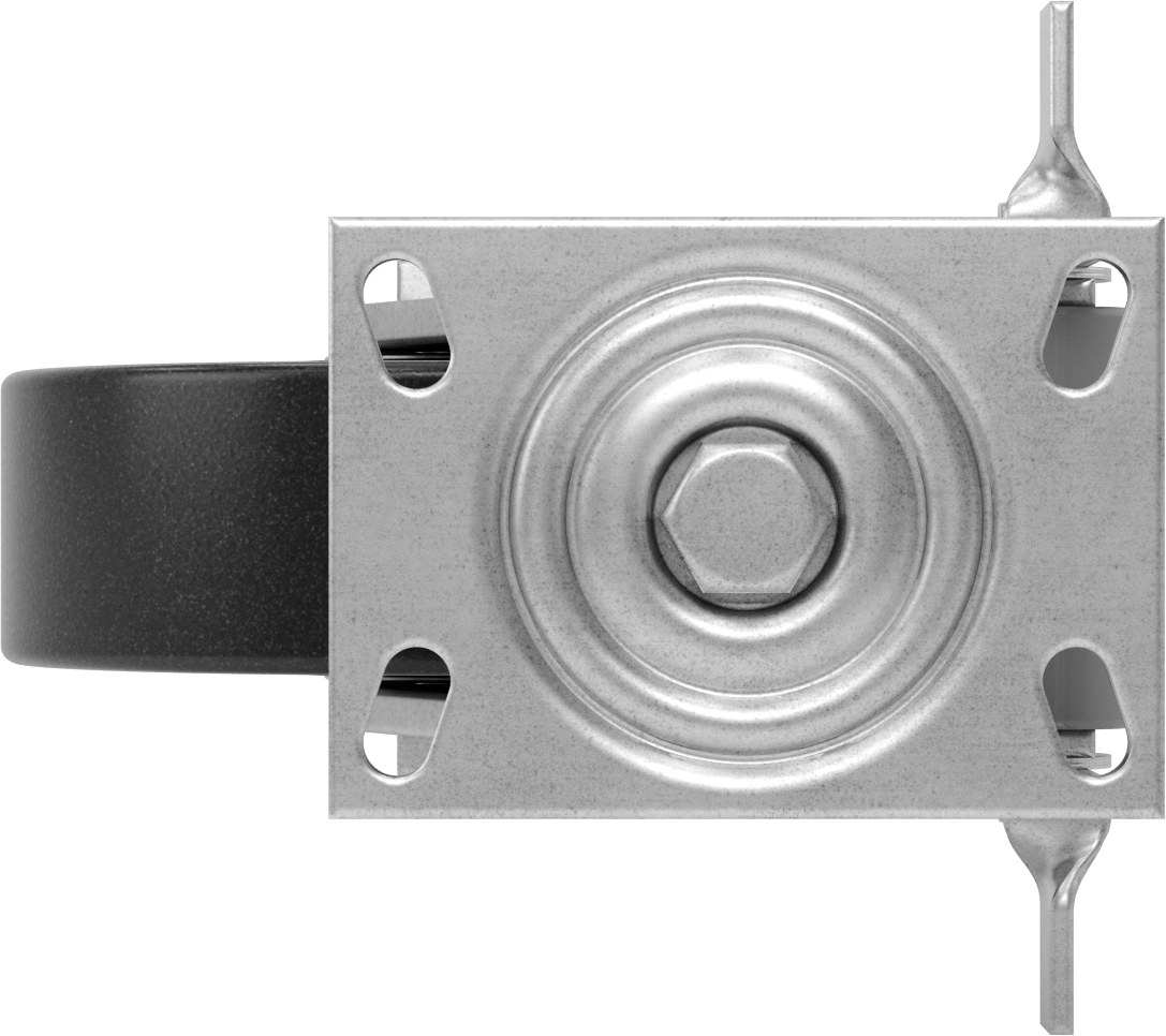 6-1/4“ x 4-1/2” Plakalı Viking Tekerlek, Yüksek Kapasiteli, Frenli ve 8 inç Çapında Fenolik Tekerlekli Döner Ayak