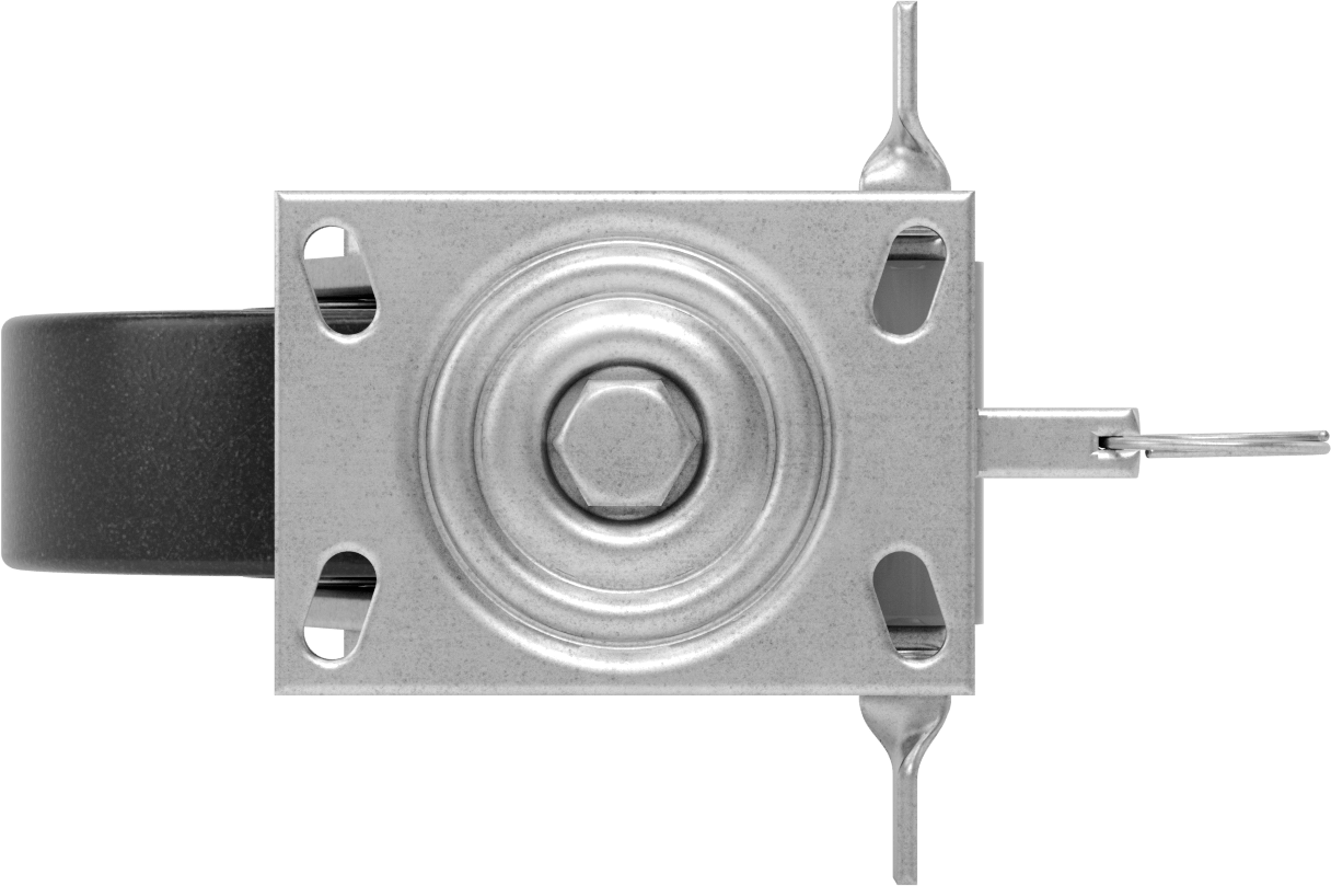 6-1/4“ x 4-1/2” Plakalı Viking Tekerlek, Yüksek Kapasiteli, Kilitli ve 8" Çapında Fenolik Tekerlekli Döner Tekerlek