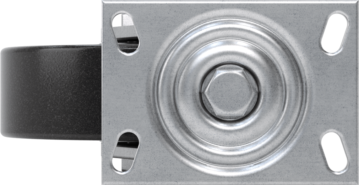 6-1/4“ x 4-1/2” Plakalı Viking Tekerlek, Yüksek Kapasiteli, 8" Çapında Fenolik Tekerlekli Döner