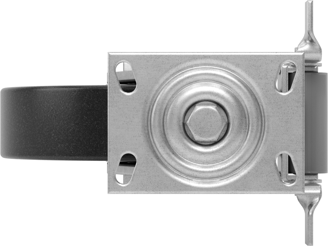 6-1/4“ x 4-1/2” Plakalı Viking Tekerlek, Yüksek Kapasiteli, Frenli ve 10 inç Çapında Fenolik Tekerlekli Döner Tekerlek