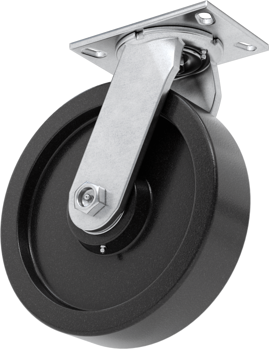 6-1/4“ x 4-1/2” Plakalı Viking Tekerlek, Yüksek Kapasiteli, 10" Çaplı Fenolik Tekerlekli Döner