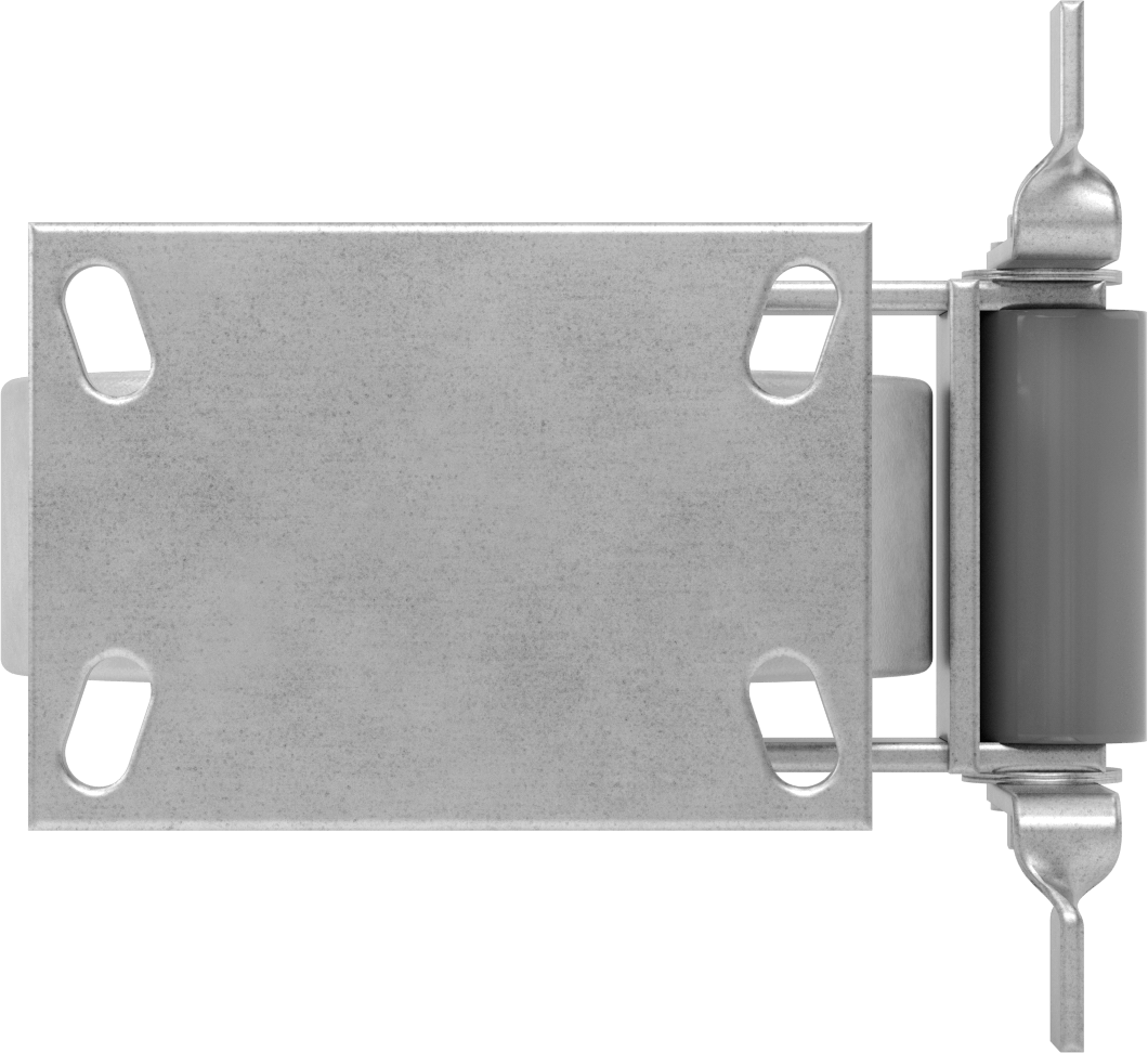 6-1/4“ x 4-1/2” Plakalı Viking Tekerlek, Yüksek Kapasiteli, Frenli ve 8 inç Çapında Demir Tekerlekli Sert