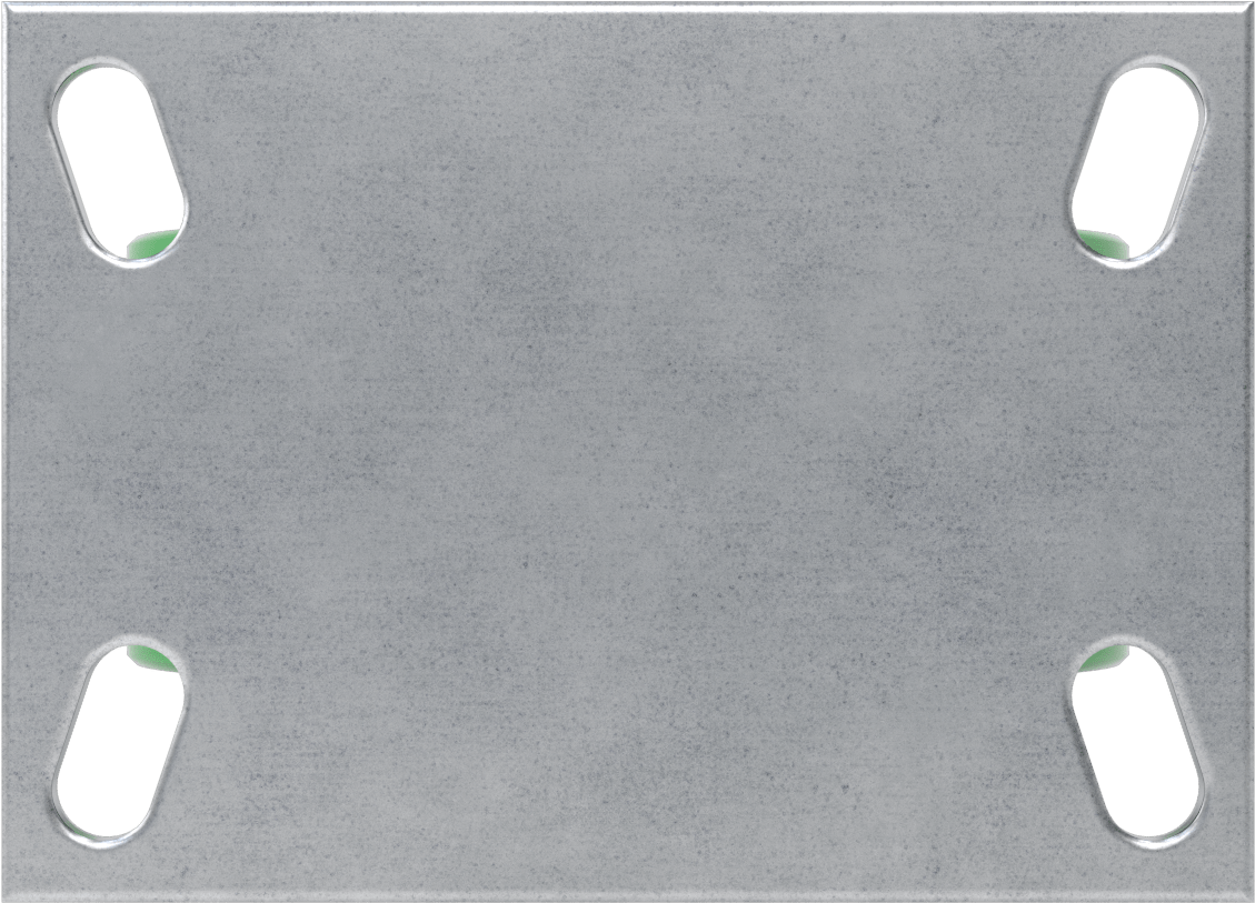 6-1/4“ x 4-1/2” Plakalı Viking Tekerlek, 6 inç Çapında Poliüretan Tekerlekli Sert