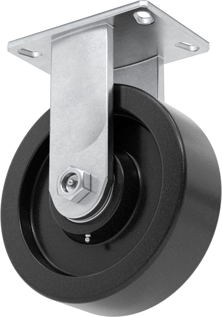 6-1/4“ x 4-1/2” Plakalı Viking Tekerlek, Yüksek Kapasiteli, 8 inç Çaplı Fenolik Tekerlekli Sert