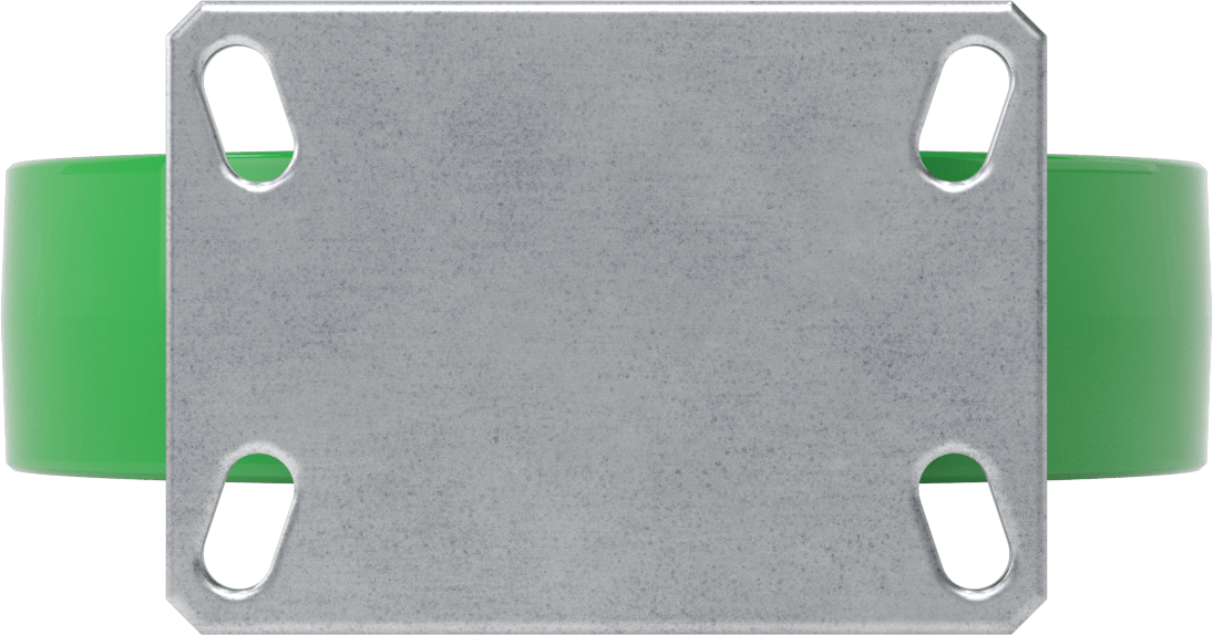 6-1/4“ x 4-1/2” Plakalı Viking Tekerlek, Ekstra Yüksek Kapasiteli, 10" Çapında Poliüretan Tekerlekli Sert