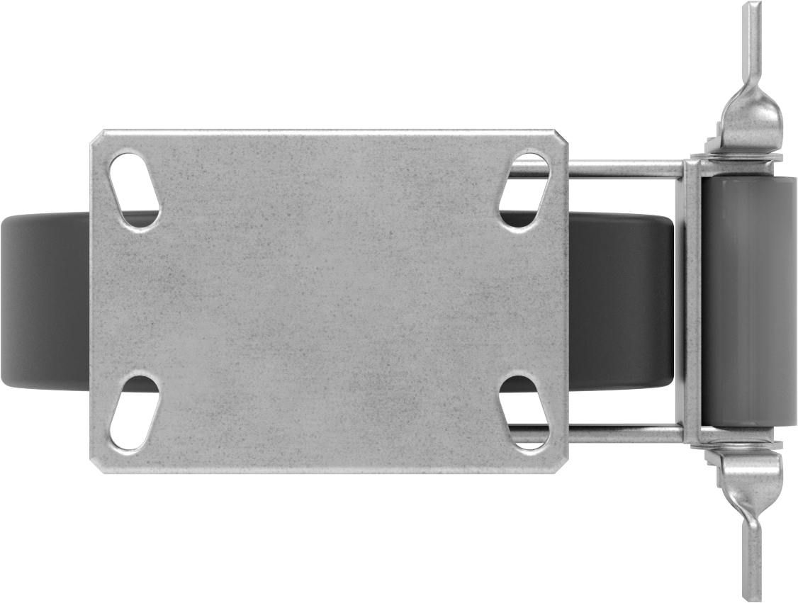 6-1/4“ x 4-1/2” Plakalı Viking Tekerlek, Yüksek Kapasiteli, Frenli ve 10 inç Çapında Fenolik Tekerlekli Sert