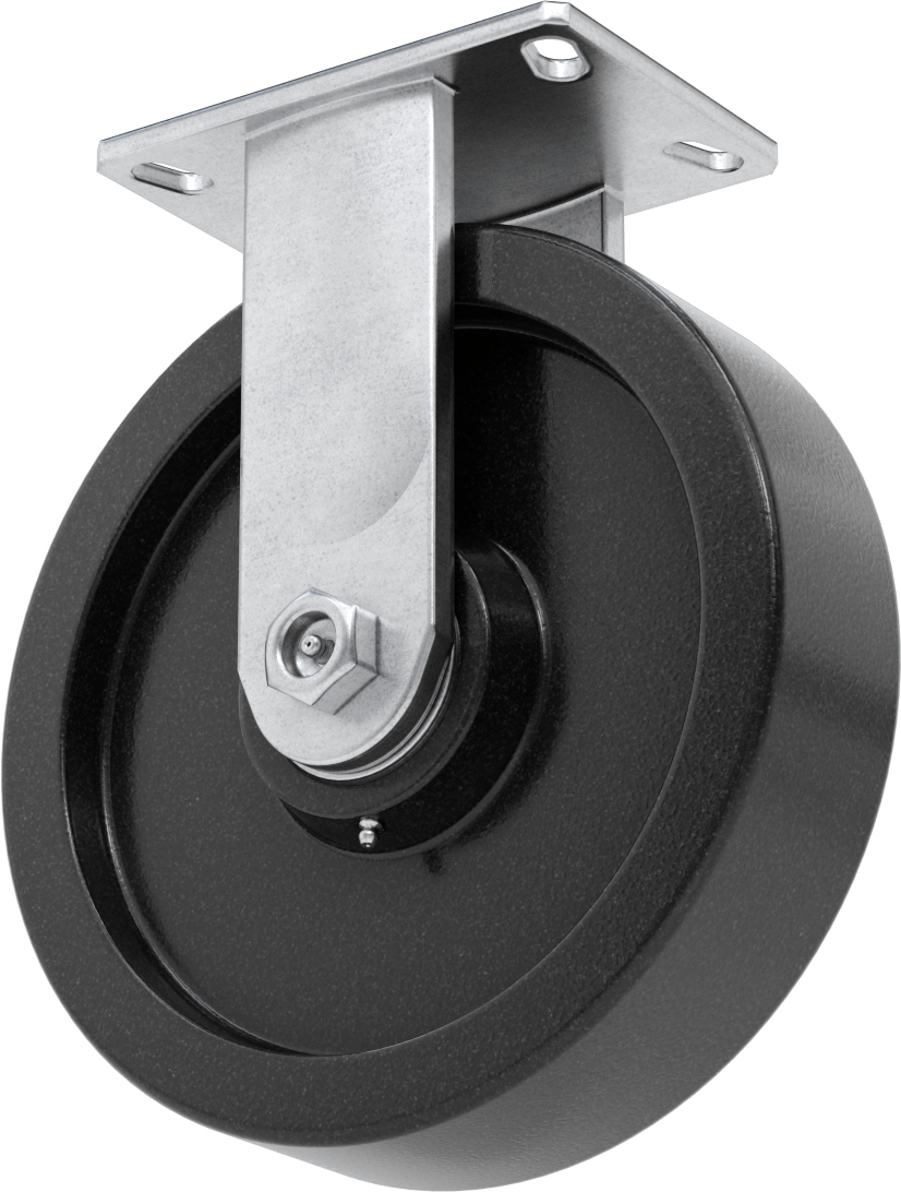 6-1/4“ x 4-1/2” Plakalı Viking Tekerlek, Yüksek Kapasiteli, 10" Çaplı Fenolik Tekerlekli Sert