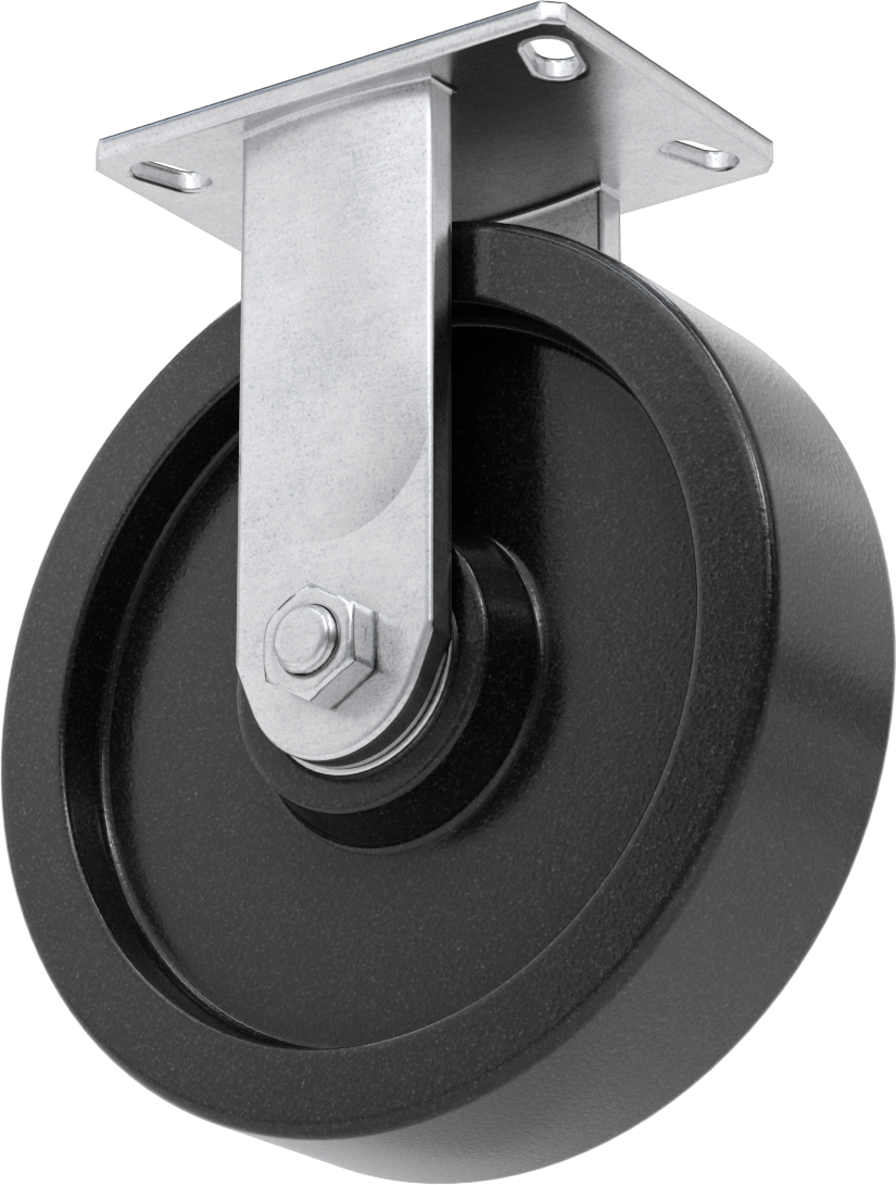 6-1/4“ x 4-1/2” Plakalı Viking Tekerlek, Yüksek Kapasiteli, 10" Çaplı Fenolik Tekerlekli Sert