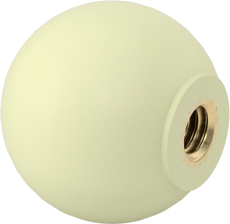 Karanlıkta Parlayan Dişli Delikli Top Düğme, Yeşil Naylon, 1/4"-20 Diş Boyutu