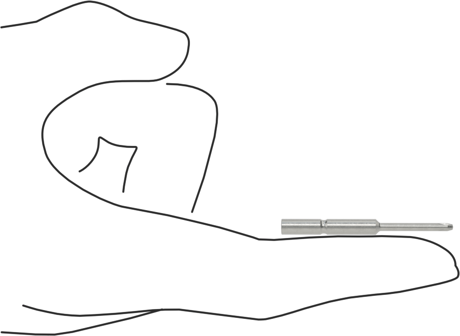 Microstix Ucu, 4 mm Yarım Ay Şaft Boyutu, NO. 1 Boyutu