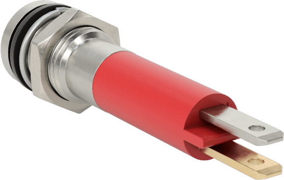 Panel Işığı, Su Geçirmez, 8 mm Kesik, Kırmızı, 12 V AC ve DC