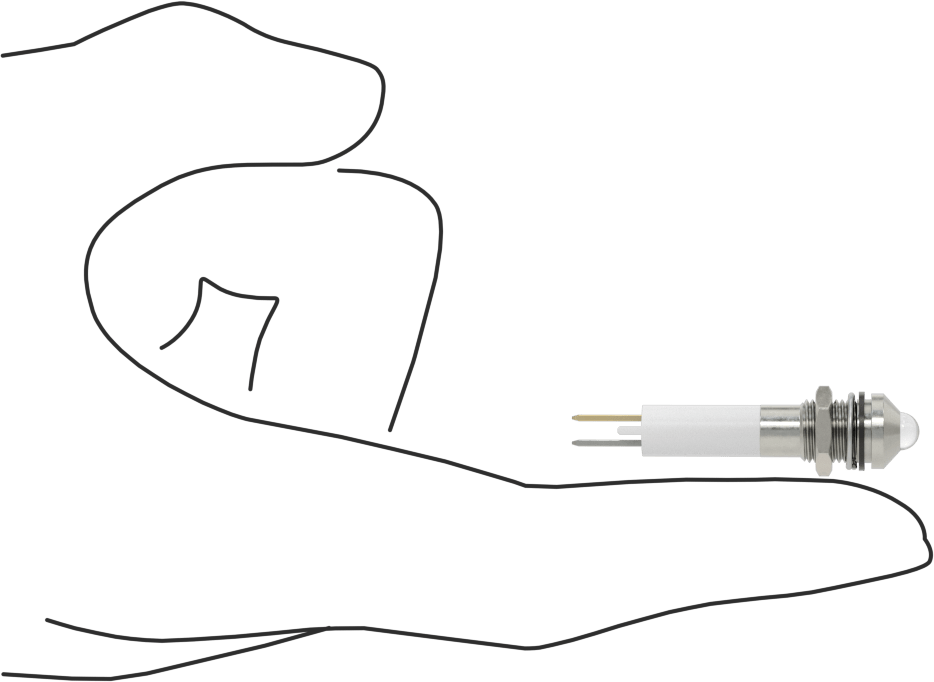 Panel Işığı, Su Geçirmez, 8 mm Kesik, Beyaz, 24 VAC ve DC