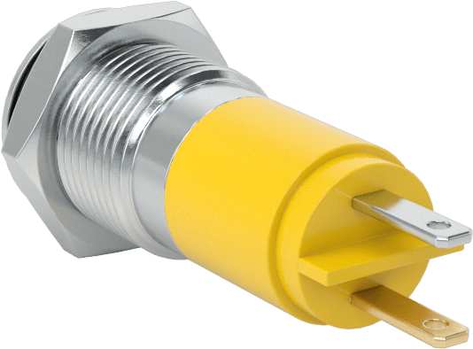 Panel Işığı, Su Geçirmez, 14 mm Kesik, Sarı, 12 V AC ve DC