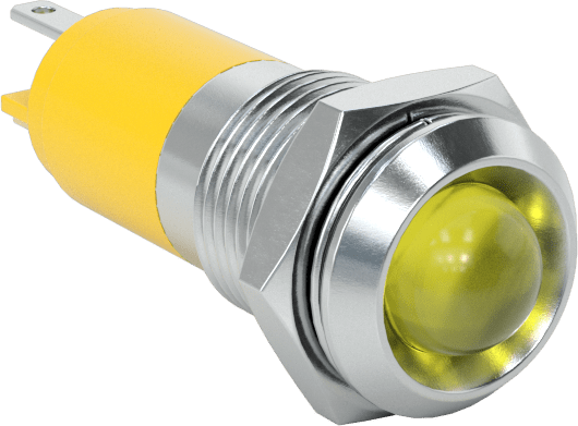 Panel Işığı, Su Geçirmez, 14 mm Kesik, Sarı, 24 VAC ve DC