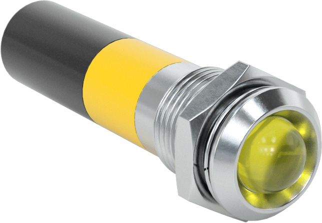 Panel Işığı, Güneş Işığında Görünür, Su Geçirmez, 14 mm Kesik, Sarı, 120VAC
