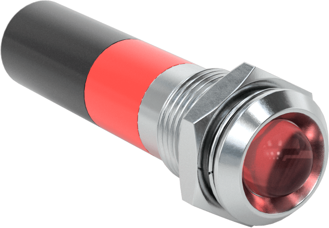 Panel Işığı, Güneş Işığında Görünür, Su Geçirmez, 14 mm Kesik, Kırmızı, 240VAC