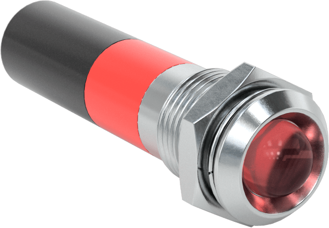 Panel Işığı, Güneş Işığında Görünür, Su Geçirmez, 14 mm Kesik, Kırmızı, 120VAC