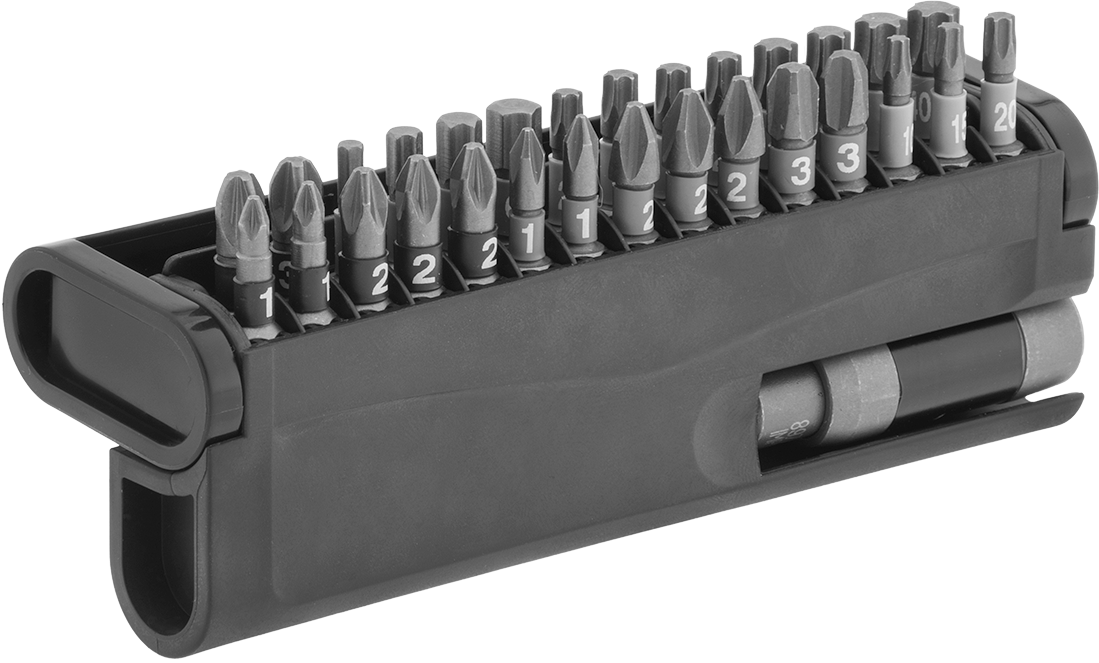 Darbeli Vidalama Makinesi için Uç Seti, 1/4" Altıgen Şaft Boyutu, 30-Pieces