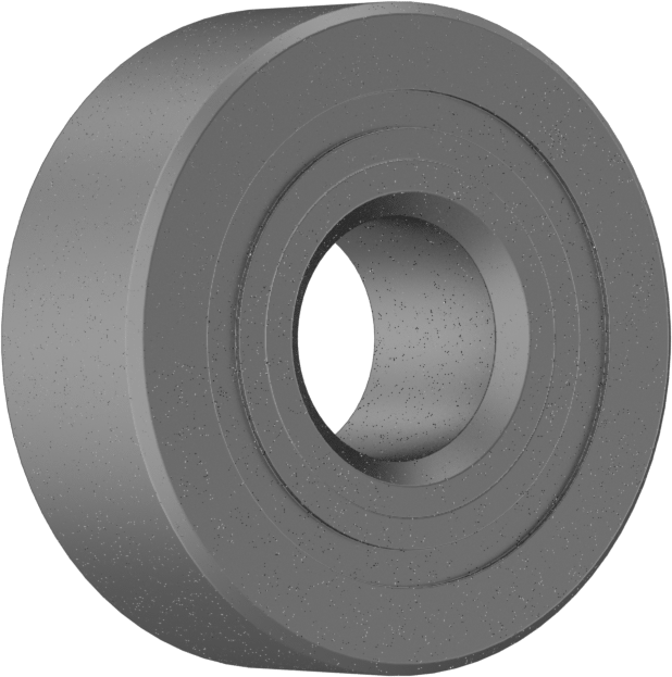 Çelik Bilyalı Rulman, Ticaret No. 1602-2Z, Ekranlı, 1/4" Mil Çapı için