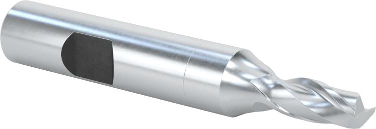 Kobalt Çelik Kare Uçlu Freze, Kaplamasız, 2 Yiv, 7/32" Freze Çapı