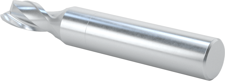 Kobalt Çelik Kare Uçlu Freze, Kaplamasız, 2 Yiv, 9/32" Freze Çapı