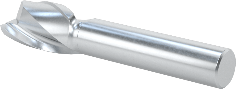 Kobalt Çelik Kare Uçlu Freze, Kaplamasız, 2 Yiv, 1/2" Freze Çapı, 3/8" Şaft Çapı