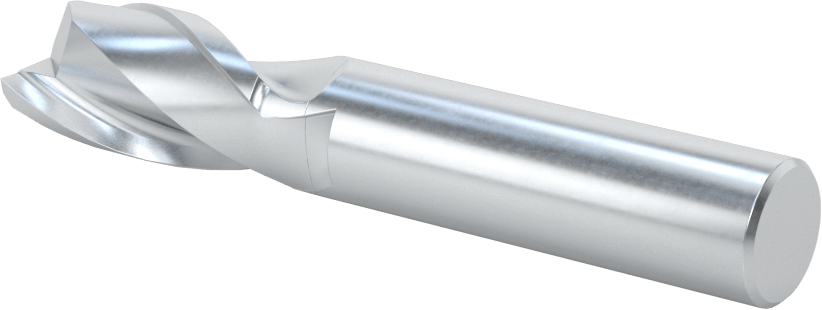 Kobalt Çelik Kare Uçlu Freze, Kaplamasız, 2 Yiv, 9/16" Freze Çapı
