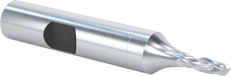 Kobalt Çelik Kare Uçlu Freze, Kaplamasız, 2 Yiv, 1/8" Freze Çapı
