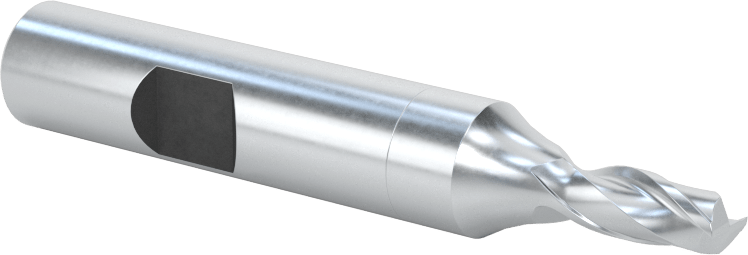 Kobalt Çelik Kare Uçlu Freze, Kaplamasız, 2 Yiv, 3/16" Freze Çapı