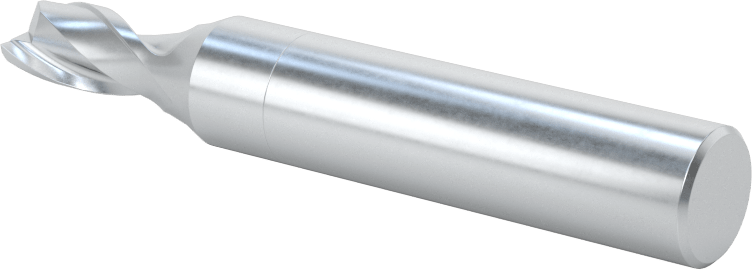 Kobalt Çelik Kare Uçlu Freze, Kaplamasız, 2 Yiv, 1/4" Freze Çapı