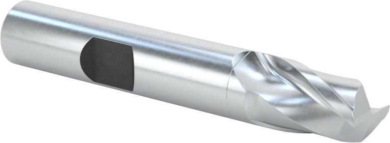 Kobalt Çelik Kare Uçlu Freze, Kaplamasız, 2 Yiv, 3/8" Freze Çapı