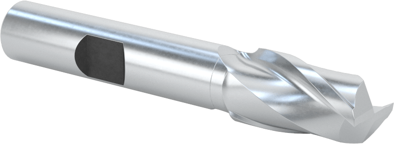 Kobalt Çelik Kare Uçlu Freze, Kaplamasız, 2 Yiv, 7/16" Freze Çapı