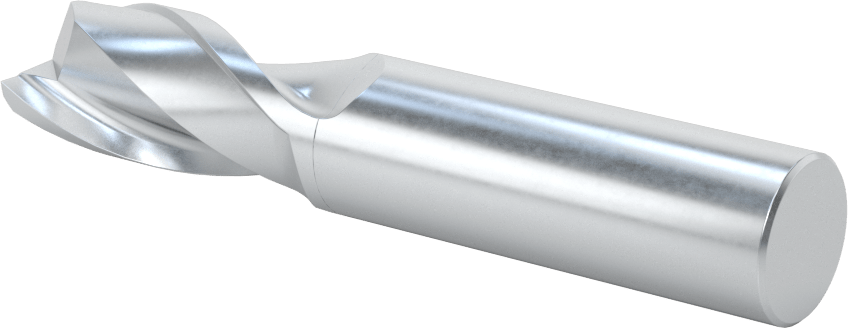 Kobalt Çelik Kare Uçlu Freze, Kaplamasız, 2 Yiv, 5/8" Freze Çapı